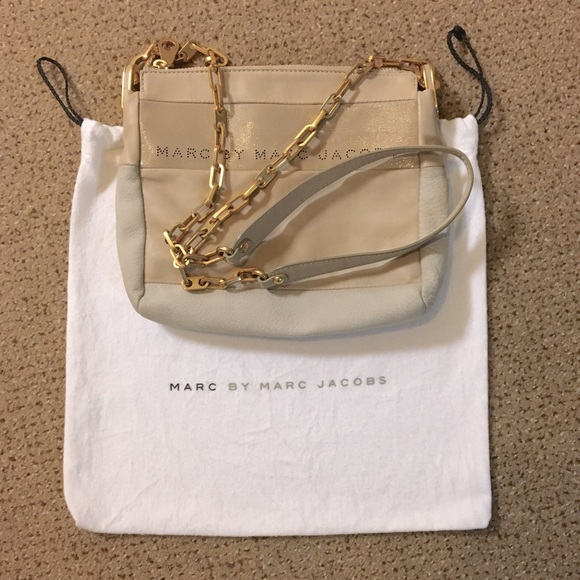 Marc by Marc Jacobs / bone tan leather & suede chain bag - Picture 2 of 11